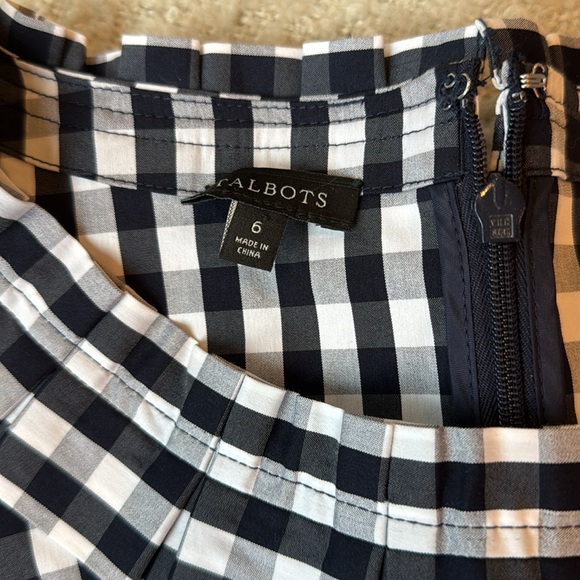 Perfect condition. Talbots black and white gingham print. - Picture 3 of 5